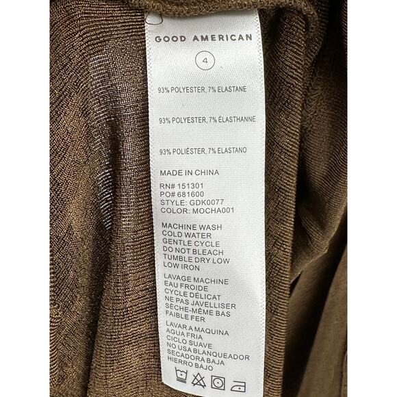 Good American Good Touch Button Front Midi XL Mocha - Picture 8 of 8